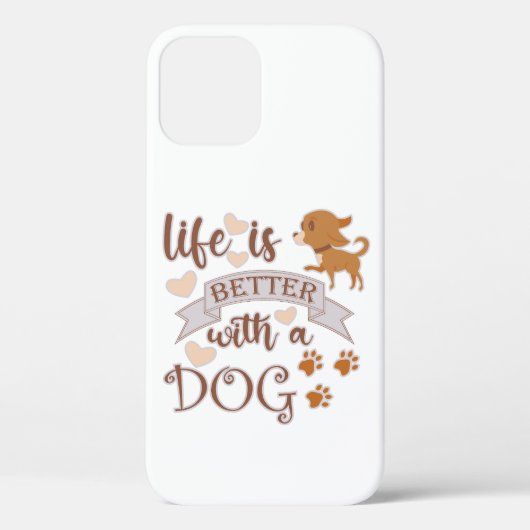 犬との生活が良い引用文おもしろいchihuahua Case-Mate iPhoneケース (裏面)
