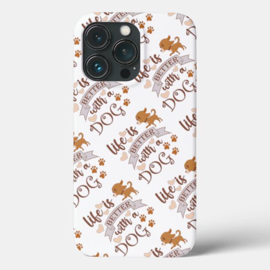 犬との生活が良い引用文おもしろいchihuahua Case-Mate iPhoneケース (裏面)