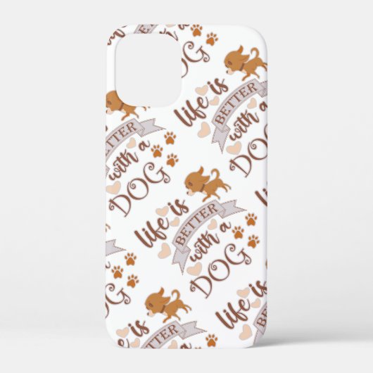 犬との生活が良い引用文おもしろいchihuahua Case-Mate iPhoneケース (裏面)