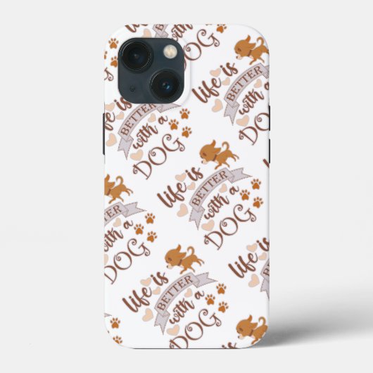 犬との生活が良い引用文おもしろいchihuahua Case-Mate iPhoneケース (裏面)