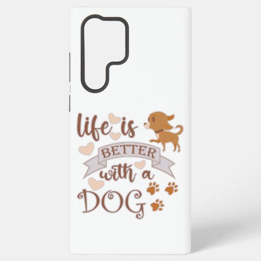 犬との生活が良い引用文おもしろいchihuahua samsung galaxyケース (裏面)