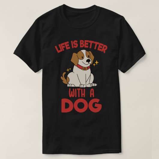 犬との生活が良い1 Tシャツ (デザイン正面)