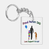 犬との自閉症パパ キーホルダー (正面左)