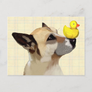 犬とアヒル ポストカード