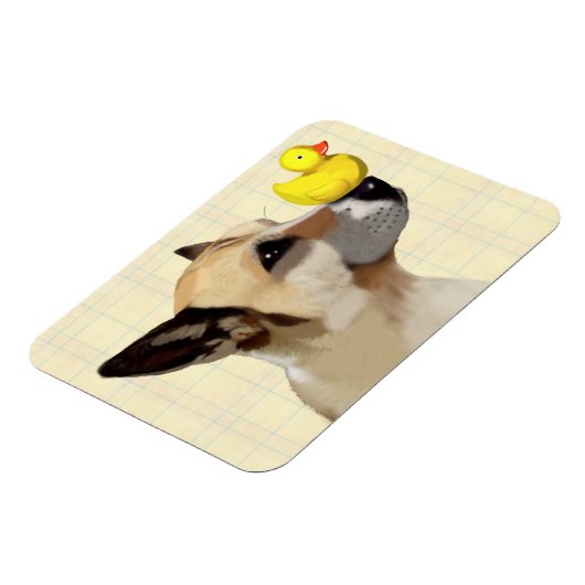 犬とアヒル マグネット (左側)