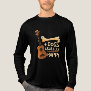 犬とウクレレが私を幸せなノベルティ トライブレンドＴシャツ