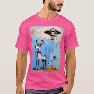 犬とエイリアン猫(オリジナル版)。 Tシャツ