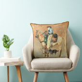 犬とカウボーイとアパロサ馬 クッション (椅子)