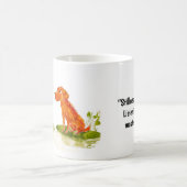 犬とカエルのキャラクターイラスト コーヒーマグカップ (中央)