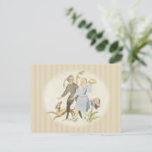 犬とカップル ポストカード (スタンド正面)