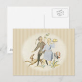 犬とカップル ポストカード (正面/裏面)