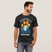 犬とカヤックするのが幸せ メンズ レディース Tシャツ (正面フル)