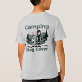 犬とキャンプキッズTシャツ Tシャツ (裏面)
