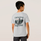 犬とキャンプキッズTシャツ Tシャツ (裏面フル)