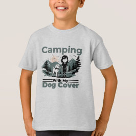 犬とキャンプキッズTシャツ Tシャツ