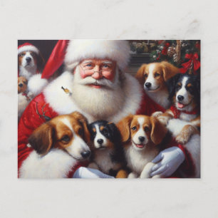 犬とクリスマスサンタクロース2 シーズンポストカード