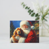 犬とクリスマスサンタクロース4 シーズンポストカード (スタンド正面)