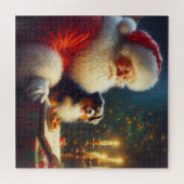 犬とクリスマスサンタクロース5 ジグソーパズル (横)