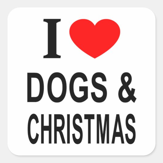 犬とクリスマス大好き❤️犬とクリスマス大好き❤️犬とク スクエアシール (正面)