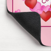 「犬とコーヒーが大好き」ハートバレンタイン マウスパッド (コーナー)