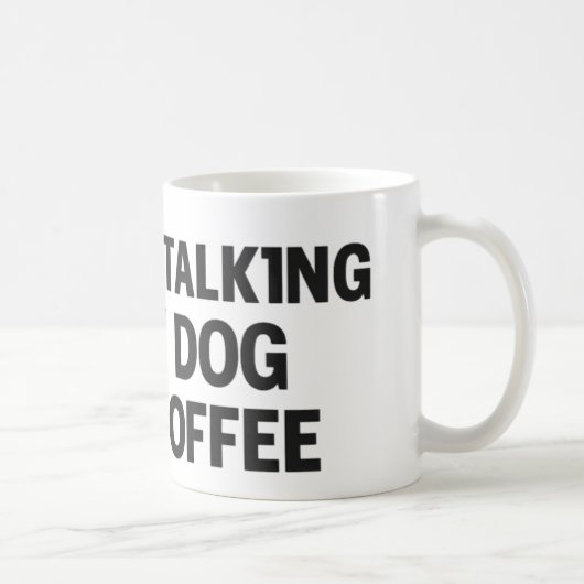 犬とコーヒーだけに話しかける コーヒーマグカップ (右)