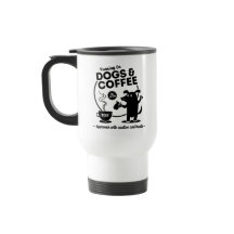 犬とコーヒーで走り回る トラベルマグ
