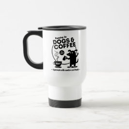 犬とコーヒーで走り回る トラベルマグ
