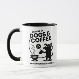 犬とコーヒーで走り回る 11 oz. コンボ マグカップ