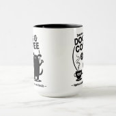 犬とコーヒーで走り回る 15ozコンボ マグカップ (中央)