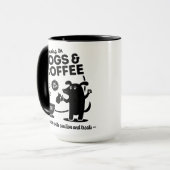 犬とコーヒーで走り回る 15ozコンボ マグカップ (正面左)