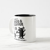 犬とコーヒーで走り回る 330ml ツートーンマグカップ (正面左)