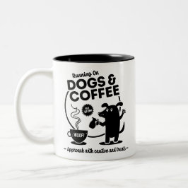 犬とコーヒーで走り回る 330ml ツートーンマグカップ