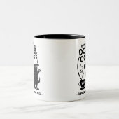 犬とコーヒーで走り回る 330ml ツートーンマグカップ (中央)