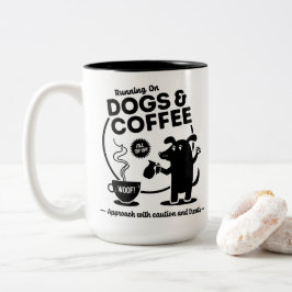 犬とコーヒーで走り回る 470ml ツートーンマグカップ