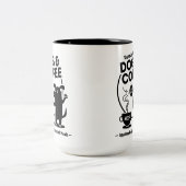 犬とコーヒーで走り回る 470ml ツートーンマグカップ (中央)