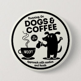 犬とコーヒーで走る 缶バッジ