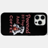 犬とコーヒーに支えられて 笑顔になる Case-Mate iPhoneケース (裏面 (横))