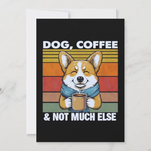 犬とコーヒー愛好家のオプションのパーソナライズ カード (正面)