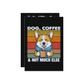 犬とコーヒー愛好家のオプションのパーソナライズ カード (正面/裏面インサイチュ)