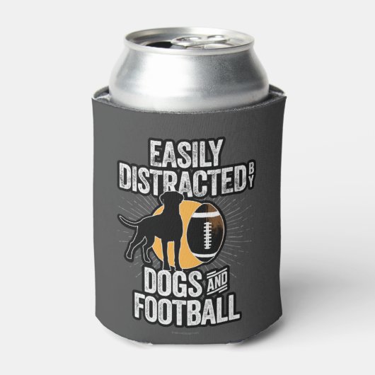 犬とサッカーに気を取られやすい 缶クーラー (缶正面)