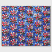 犬とサンタ ラッピングペーパー (フラット)