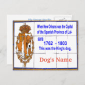 犬とタイル壁パーソナライズされた ポストカード (正面/裏面)