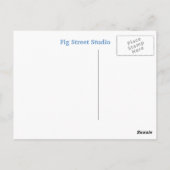 犬とタイル壁パーソナライズされた ポストカード (裏面)