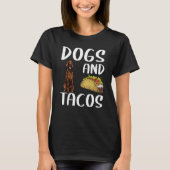 犬とタコスのアイリッシュセッターメキシコ料理 Tシャツ (正面)