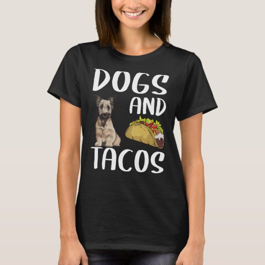 犬とタコスのスカイテリアのメキシコ料理 Tシャツ (正面)