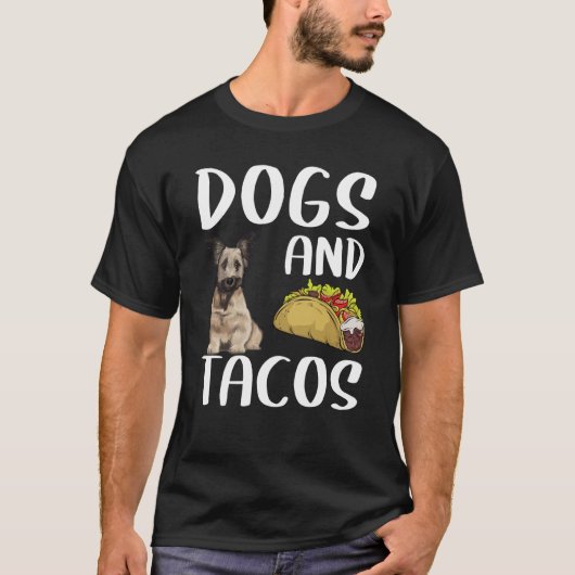 犬とタコスのスカイテリアのメキシコ料理 Tシャツ (正面)