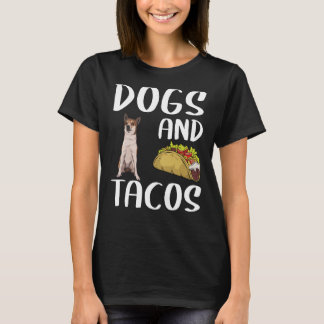 犬とタコスのノルウェーのランデフメキシコ料理 Tシャツ
