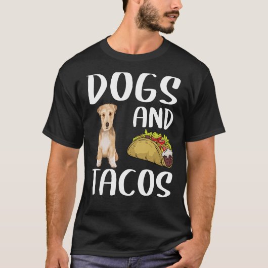犬とタコス・レイケラン・テリア・メキシコ料理 Tシャツ (正面)