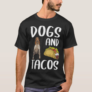 犬とタコ アメリカン・イングリッシュ・クーンハウンド メキシコ料理 Tシャツ
