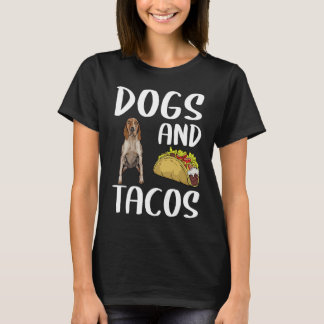 犬とタコ アメリカン・イングリッシュ・クーンハウンド メキシコ料理 Tシャツ